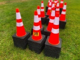 (50) SAFETY HIGHWAY CONES **SELLS ABSOLUTE