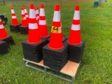 (50) SAFETY HIGHWAY CONES **SELLS ABSOLUTE