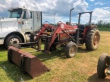 MASSEY FERGUSON 375 TRACTOR W/BUSH HOG 2400 FRONT