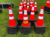 (50) SAFETY HIGHWAY CONES **SELLS ABSOLUTE