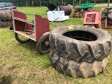 (2) TRACTOR TIRES & PONY CART