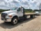 2011 FORD F750 ROLLBACK (7SPD, CUMMINS DIESEL, AIR BRAKES, 8.5' X 22' WOOD DECK BED, MILES