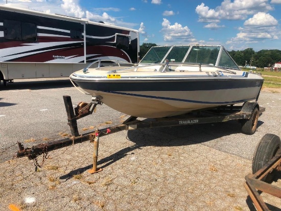 1983 ASI IMPERIAL SKI BOAT (MERCRUISER INBOARD 4CYL MOTOR, HULL ID-ALSHF069M83F, W/TRAILER) R1