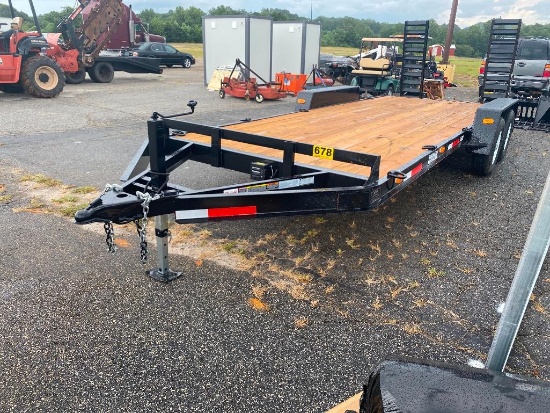 2020 SUPERIOR 82X20 EQUIPMENT TRAILER (GVWR 10000LB, TANDEM 6 LUG BRAKE AXLES, D-RINGS, RADIAL