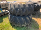 (2) TRACTOR TIRES & WHEELS 23.1-26 R1