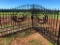 20FT WROUGHT IRON GATE W/DEER ART