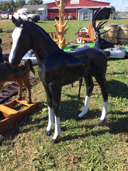 HORSE COLT ALUMINUM STATUE YARD ART