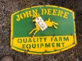 JOHN DEERE QUALITY FARM EQUIPMENT METAL SIGN