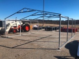 GALVANIZED METAL BUILDING FRAME APPROX 20'WX20'L