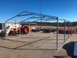 GALVANIZED METAL BUILDING FRAME APPROX 20'WX20'L