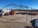 GALVANIZED METAL BUILDING FRAME APPROX 20'WX20'L