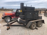 BIG COOKER ON 8FT T/A TRAILER (5'X21'X3F COOKING