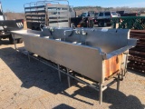 4 COMPARTMENT STAINLESS STEEL SINK
