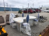 ALUMINUM TABLE W/(4) CHAIRS