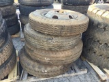 (4) MIXED SIZE TRUCK TIRES & WHEELS