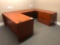 3 PIECE U SHAPED DESK W/2 HORIZONTAL FILING CABINE