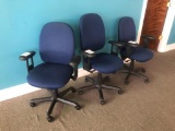 (3) NAVY OFFICE CHAIR (ROLLING, LEFT ROOM)