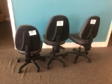 (3) GRAY OFFICE CHAIR (ROLLING, LEFT ROOM)