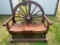 TEAK WOOD WAGON WHEEL BENCH (46