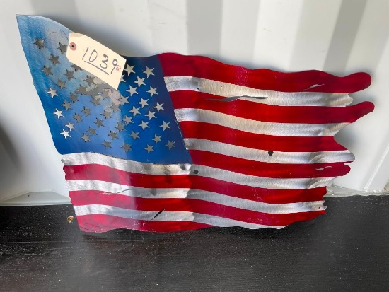 AMERICAN FLAG METAL SIGN