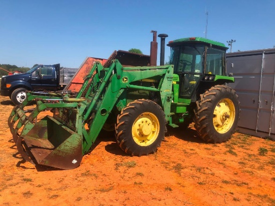 JOHN DEERE 4255 TRACTOR W/JD265 FRONT LOADER