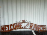 10' WELCOME TO THE RANCH METAL SIGN