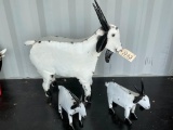 GOAT FAMILY METAL YARD ART