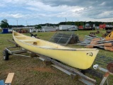 TIMACUAN FIBERGLASS CANOE ON TRAILER **NO TITLE**