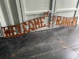 10' WELCOME TO THE RANCH METAL SIGN
