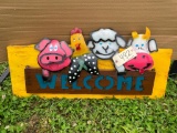 WELCOME METAL FARM SIGN W/ANIMALS