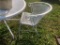 PATIO TABLE & (2) METAL CHAIRS