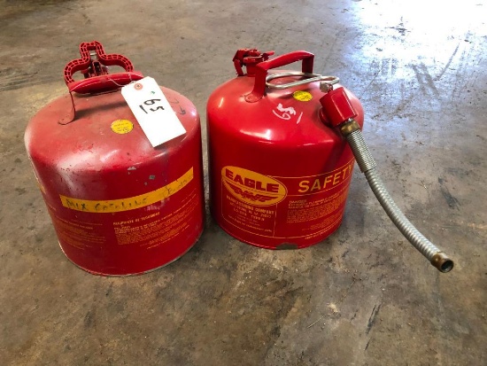 (2) EAGLE METAL SAFETY CANS (5gal)