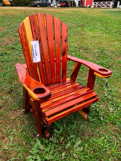 RED CEDAR ADIRONDACK GLIDER