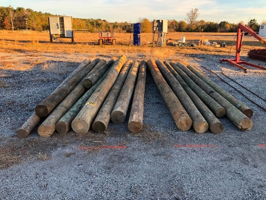 (15) POLES-ASSORTED LENGTHS 16FT-11FT