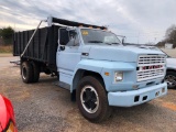 1982 FORD F600 FLATBED 14' DUMP**TITLE DELAY**