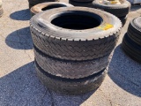 (3) TRUCK TIRES & WHEELS 11R 24.5