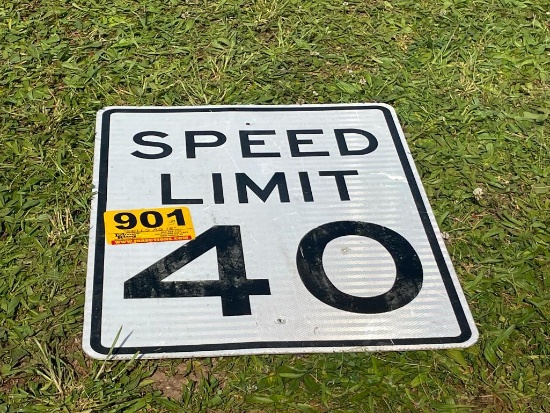 SPEED LIMIT 40 SAFETY SIGN