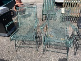 (2) METAL OUTDOOR CHAIRS (GREEN)