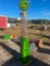 7' JOHN DEERE METAL GAS PUMP YARD ART/STATUE