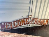 WELCOME TO THE RANCH METAL WALL ART/SIGN (118