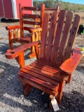 RED CEDAR ADIRONDACK GLIDER