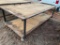 4'X8' STEEL TABLES W/ CASTORS & WOODEN TOPS