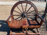 WAGON WHEEL BENCH (51