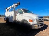 2006 FORD F750 XLT SUPER DUTY CRANE TRUCK