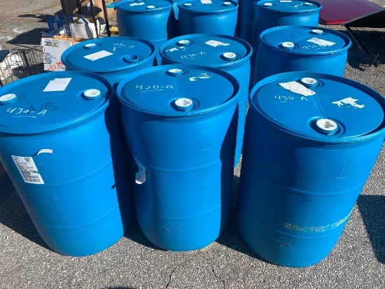 (6) 55 GAL PLASTIC BARRELS