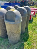 (3) INDUSTRIAL WASTE TRASH CANS