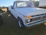 1976 FORD F100 PICKUP (3SPD MAN TRANS, 306 MOTOR, RUNS & DRIVES, 2WD, LONG BED, OPO READS-63624, MIL