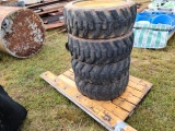 SET-USED SKID STEER TIRES (LSW 305-546, 6' CUTTING EDGE)