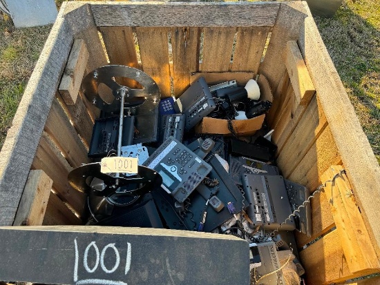 CRATE OF MISC GROCERY STORE ELECTRONICS