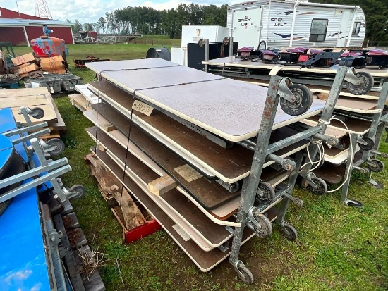 PALLET WITH (8) 30' x 6' FOLDING TABLES